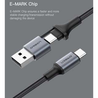 [ส่งด่วน] Eloop S8 สายชาร์จเร็ว PD 100W 5A แบบ 2 in 1 USB Type C to C ยาว 1.5 เมตร สายชาร์จโน๊ตบุ๊ค