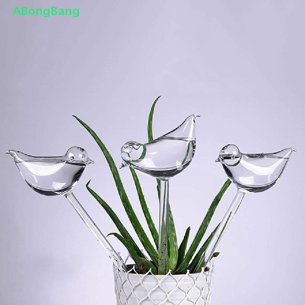 ABongBang Plant Waterer ลูกโลกรดน้ําด้วยตนเอง, หลอดไฟใสเป่าลมมือรูปนก
