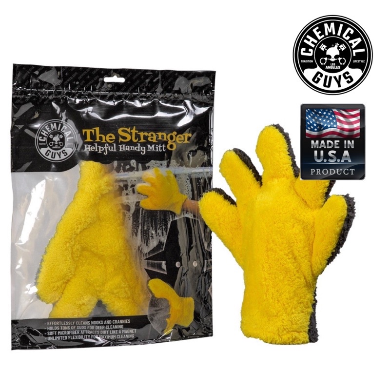 (ของแท้ %) THE STRANGER HELPFUL HANDY MITT ถุงมือล้างรถคุณภาพสูง chemicalguys