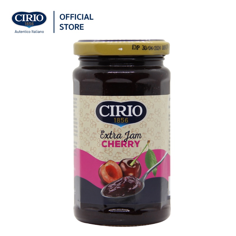 (1 แถม 1) CIRIO EXTRA JAM CHERRY 280 g. แยมรสเชอร์รี่ นำเข้าจากอิตาลี ขนาด 280 กรัม [CI52]