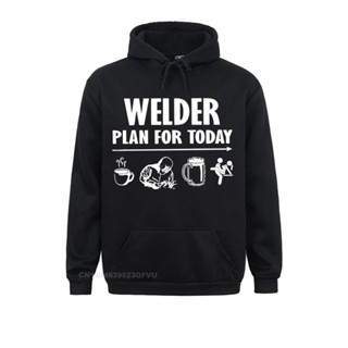 เสื้อยืดลําลอง มีฮู้ด พิมพ์ลาย Plan Today Coffee Welder Beer Sex สําหรับผู้ชาย และผู้ใหญ่