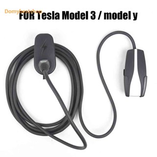 [Domybestshop.th] อุปกรณ์เมาท์ขาตั้ง พร้อมช่องใส่สายชาร์จ สําหรับ Tesla Model 3Y