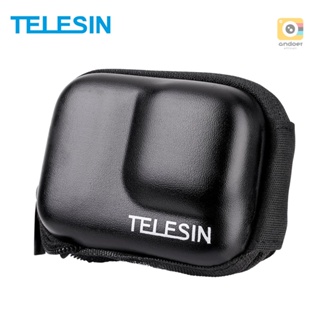 TELESIN Protective Bag Storage Case Zipper Carry Bag Semi-open IP54 Waterproof Replacement for   9 10 Black Action Camera