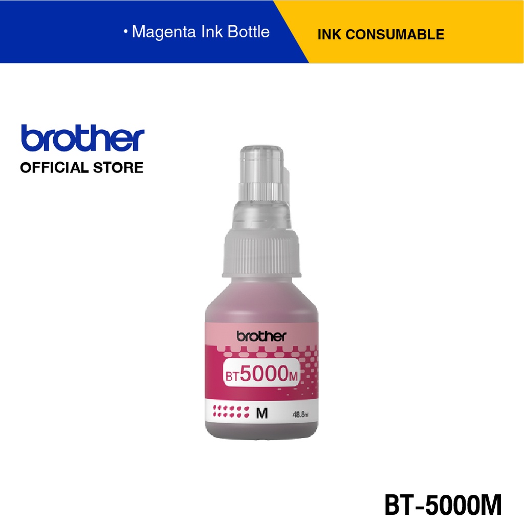 Brother BT5000M หมึกพิมพ์เลเซอร์  สีชมพู สำหรับเครื่องอิงค์เจ็ทรุ่น DCP-T300,DCP-T500W,DCP-T700W,MFC-T800W,DCP-T426W
