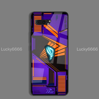 เคสโทรศัพท์มือถือแบบแก้วแข็ง ขอบนิ่ม ลายเกม ROG สําหรับ Asus ROG Phone 5 5s 3 2 6 pro