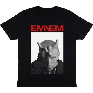 เสื้อยืด | เสื้อโอเวอร์ไซซ์ | เสื้อยืด ลาย Eminem HORNS | เสื้อเชิ้ต Rapper EMINEM SLIM SHADY | Rap TEE สีดํา | วินเทจ