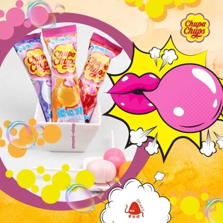 อมยิ้มสอดไส้หมากฝรั่ง ยี่ห้อจูปาจุ๊ปส์ chupa chups (1ชิ้น/16.8g) มีหลายรส หมากฝรั่ง อมยิ้มทานเล่น ขนมแปลกๆ