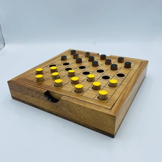 ของเล่นไม้ เกมหมากฮอส(จัมโบ้) เกมหมากฮอสกระดาน หมากฮอส, กระดานหมากฮอส Checkers Colored, Wood Puzzle, Wooden Game