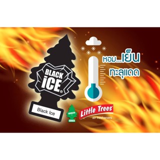 Little trees Black ice แผ่นหอมปรับอากาศ ต้นสน กลิ่น แบล็คไอซ์ หอมเย็นสดชื่น ของแท้ มีฉลากไทย