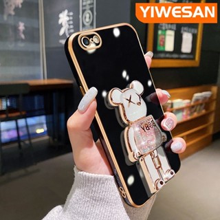 สําหรับ iPhone 6 6s 6 Plus 6s Plus เคส แฟชั่น ลูกอม หมีพับ ขาตั้ง หรูหรา ดีไซน์ใหม่ ฝาครอบเลนส์กล้องแบบเต็ม เคสกันกระแทก