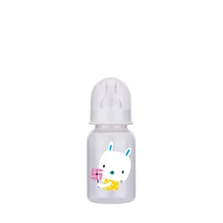 NATUR เนเจอร์ ขวดนมทรงกลม พร้อมจุกนมสไมล์ ไซส์ S,L ขนาด 4oz / 8oz แพ็ค 6 ขวด