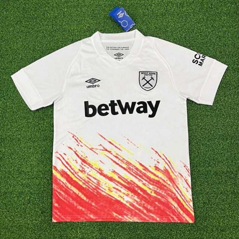 เสื้อกีฬาแขนสั้น พิมพ์ลาย Jersey West Ham 3rd Third 2022 2023 Shopee Thailand