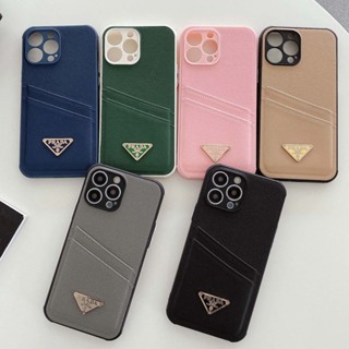 เคสโทรศัพท์มือถือหนังนิ่ม พร้อมช่องใส่บัตร สําหรับ iPhone 14Pro Max 13promax 12 11 xsmax xr xs