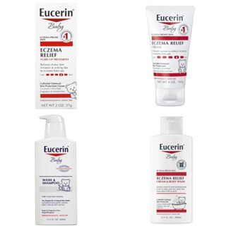 Eucerin Baby Eczema Relief Cream, Wash &amp; Shampoo, Cream Body Wash, Flare Up Treatment (พร้อมส่ง)