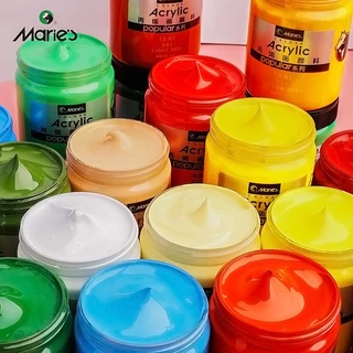 Marie's สีอะคริลิค สีอะคริลิคตรามารีส์ Oliver's Art สีอะคริลิค 300 ml สีสีสำหรับเด็กและผู้ใหญ่สำหรับผ้า/เสื้อผ้า/เล็บ/ผ้