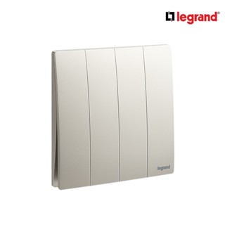 Legrand สวิตช์ทางเดียว 4 ช่อง สีแชมเปญ 4G 1Way Switch 16AX รุ่นมาเรียเซนต์ |Mallia Senses |Champaigne|281006CH |BTiSmart