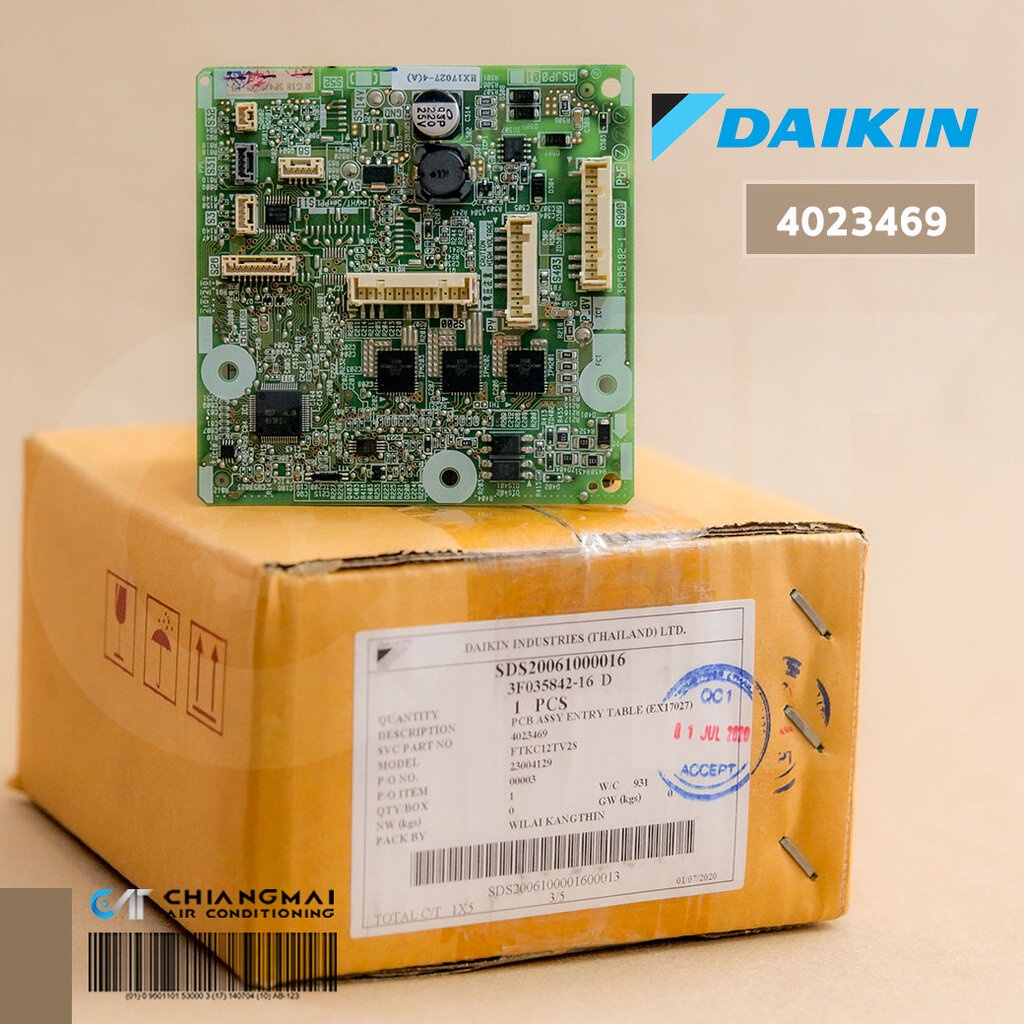 4023463 แผงวงจรแอร์ Daikin แผงบอร์ดแอร์ไดกิ้น แผงบอร์ดคอยล์ร้อน รุ่น RKC18TV2S อะไหล่แอร์ ของแท้ศูนย์