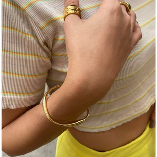 𝐴𝑆𝐻𝐼𝑅𝐴 (18k gold plated) soul bangle กำไลแฟชั่น กำไลคลื่น กำไลผู้หญิง งานพรีเมียมไม่ลอกไม่ดำง่าย กำไลแบรนด์เนม