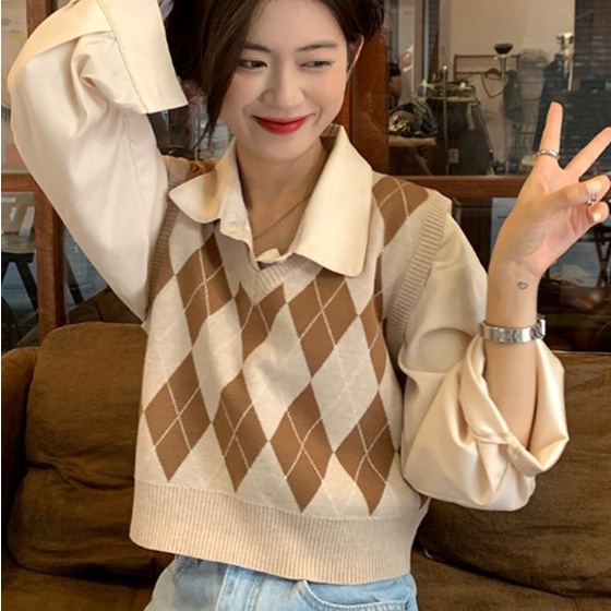 เสื้อไหมพรมคอวีแขนสั้นทรงสวย สไตล์สาวเกาหลีหวานๆ กันลมหนาวกันแดด เสื้อผ้าแฟชั่นผู้หญิง เสื้อคลุม ส่งด่วนใน 1 วัน