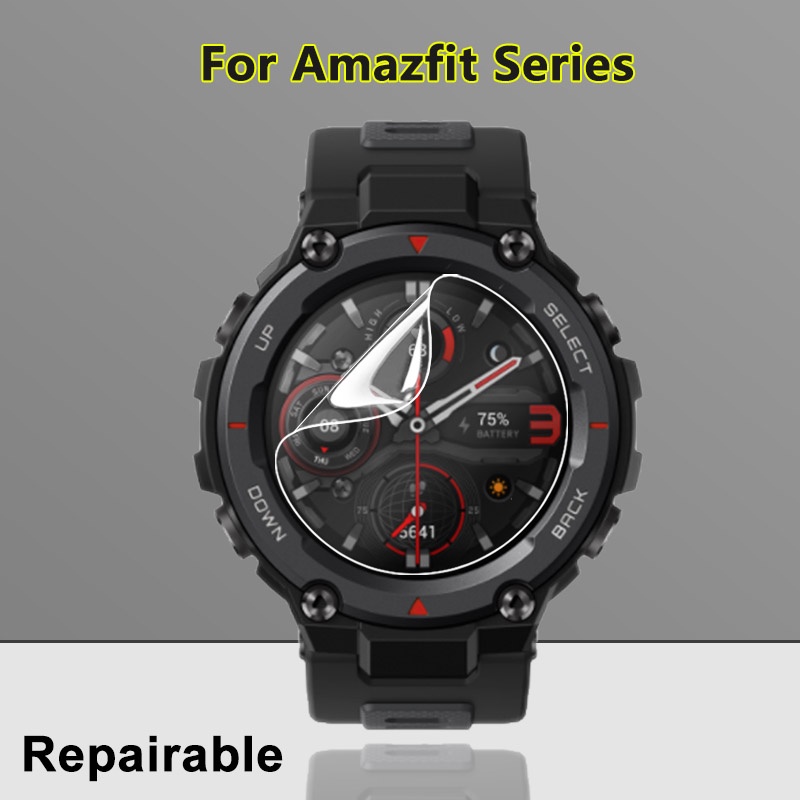 ฟิล์มไฮโดรเจล TPU นิ่ม กันรอยหน้าจอ สําหรับ Amazfit T-Rex Pro GTR 2 GTR2 2e 42 มม. 47 มม. Stratos 3 Plus Verge Lite Nexo 2 3 5 10 ชิ้น