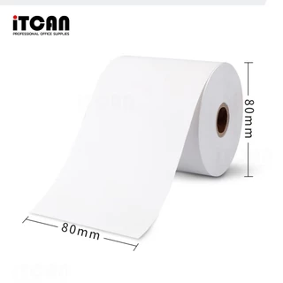 iTCAN 80x80 บิลใบเสร็จ 1ลัง 50ม้วน กระดาษใบเสร็จ Thermal paper 65gsm ไม่ใช้หมึก กระดาษความร้อน