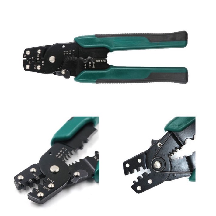 KCTS คีมย้ำหางปลา ขนาด 8นิ้ว ย้ำหางปลาได้ขนาด 0.4 - 2.6มม ปอกสายไฟได้ 0.6 - 2.3มม ด้ามจับกระชับ - รูปที่ 3