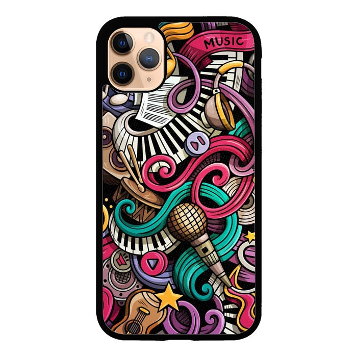 เคส IPhone 11 X XR XS Max 7 8 Plus Doodles Music FF1878