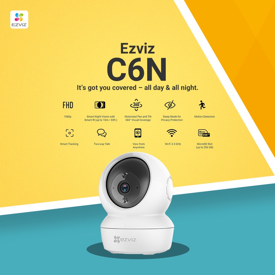 EZVIZ C6N Full HD 1080p 2MP Night Vision Wifi กล้องวงจรปิด IP Camera พร้อมการรับประกันอย่างเป็นทางกา