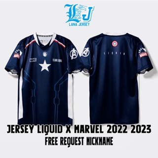 เสื้อกีฬาแขนสั้น ลายทีมชาติฟุตบอล Jersey TEAM LIQUID X MARVEL NEW 2022 2023