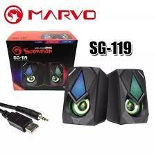 Marvo SG-119 Marvo SG-119 ลำโพงคู่มีไฟ เสียงดี 2.0 STEREO RGB GAMING SPEAKERS ประกัน 1ปี