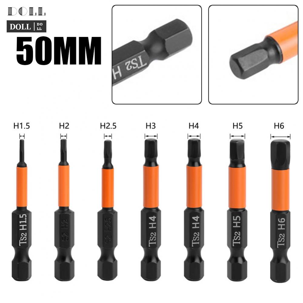 【DOLLDOLL】Screwdriver 1pc 50mm Length Alloy Steel For DIY Hexagon Screwdriver Bit