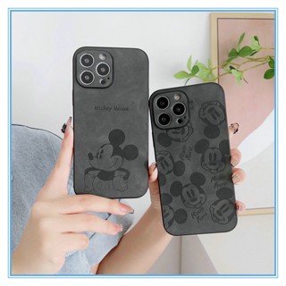 iphone14 Pro max🔥เคสไอโฟน 13 11 8พลัส มิกก Mickey การ์ตูน leather หนัง เคส for iphone 12 11 pro max Xr Xs X 7 8 plus case 14 plus