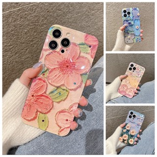 เคสซิลิโคนนิ่ม ลายภาพวาดสีน้ํามัน รูปดอกไม้ สําหรับ OPPO A5S A1K A7 A12 A11K F9 F9 Pro A31 A33 A52 A53 A54 A55 A16 A16K A15 A15S A74 A91 A92 A95 A96 A76 A83 A3S A5