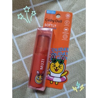 ลิป Cathy Doll Softly Matte Lip Blur #03 Dear Orange ลิปเบลอ