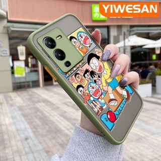 เคสโทรศัพท์มือถือซิลิโคน แบบนิ่ม ลายการ์ตูนโดราเอมอน และโนบิตะ กันกระแทก ป้องกันเลนส์กล้อง สําหรับ vivo V25 5G V25 Pro V25E