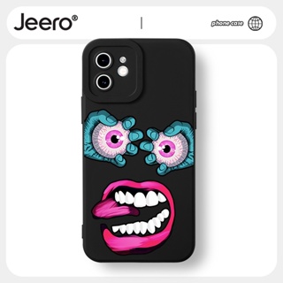 Jeero เคสไอโฟน เคสซิลิโคนนุ่มกันกระแทกน่ารักตลก เคสโทรศัพท์ Compatible for iPhone 14 13 12 11 Pro Max SE 2020 X XR XS 8 7 6 6S Plus พลัส HFF1934