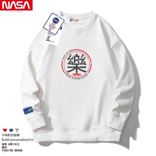 เสื้อกันหนาวลําลอง แขนยาว คอกลม ลาย nasa co-branded สไตล์คลาสสิก สําหรับคู่รัก