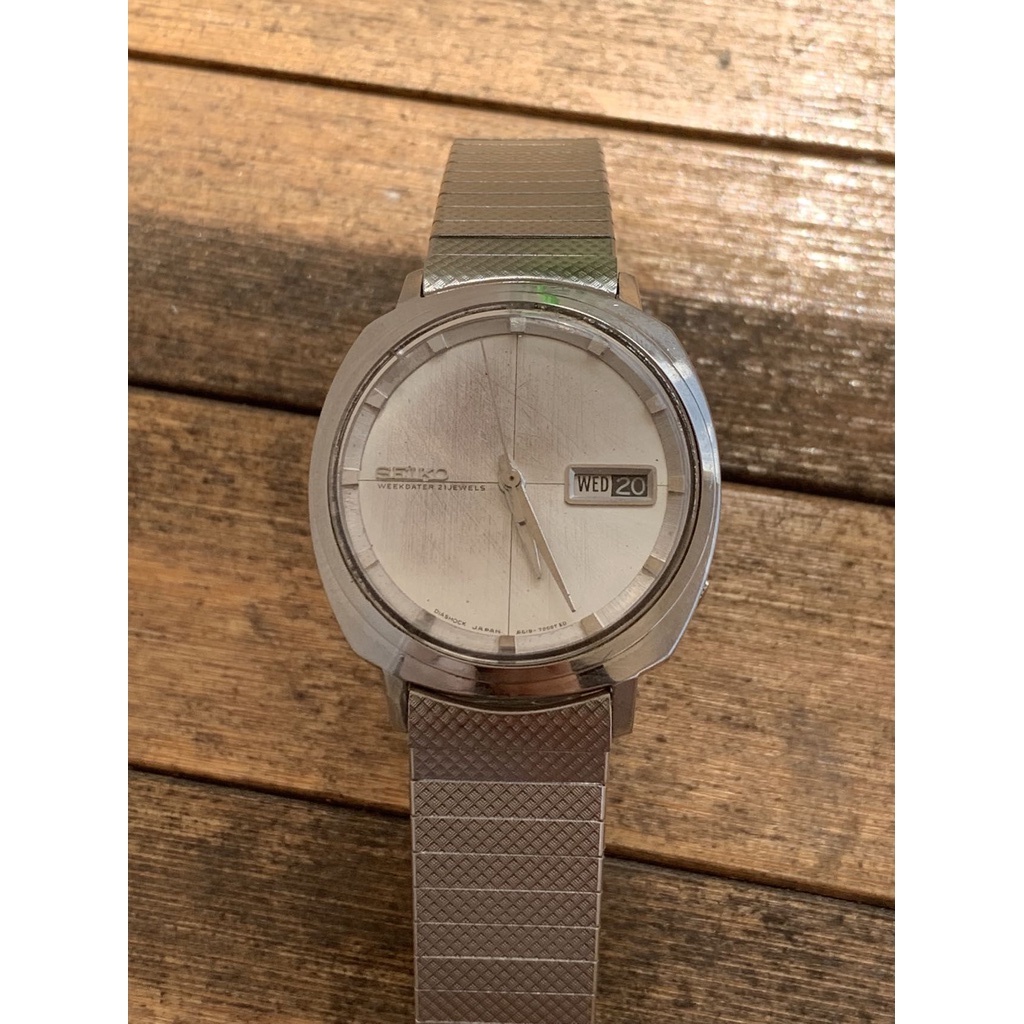 Seiko Vintage Sportsmatic 5 Weekdater Diashock 1960s Automatic Watch 6619-7001