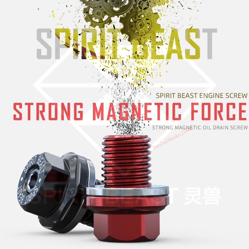 Spirit BEAST น็อตสกรูท่อระบายน้ํามัน แบบแม่เหล็ก สําหรับรถจักรยานยนต์ Honda CB190 Kawasaki Z400 H2 R