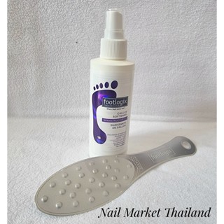 เซตคู่ 2แบบ ที่ขัดส้นเท้าสแตนเลส+น้ำยาขัดส้นเท้า Callus softener 180ml.+Foot File Footlogix🇨🇦ของแท้นำเข้าจากแคนาดา🇨🇦