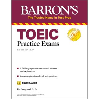 Asia Books หนังสือภาษาอังกฤษ BARRONS TOEIC PRACTICE EXAMS (5TH ED.) (ONLINE AUDIO)