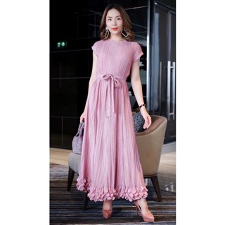 ชุดเดรสอัดพลีท🌀pleated dress