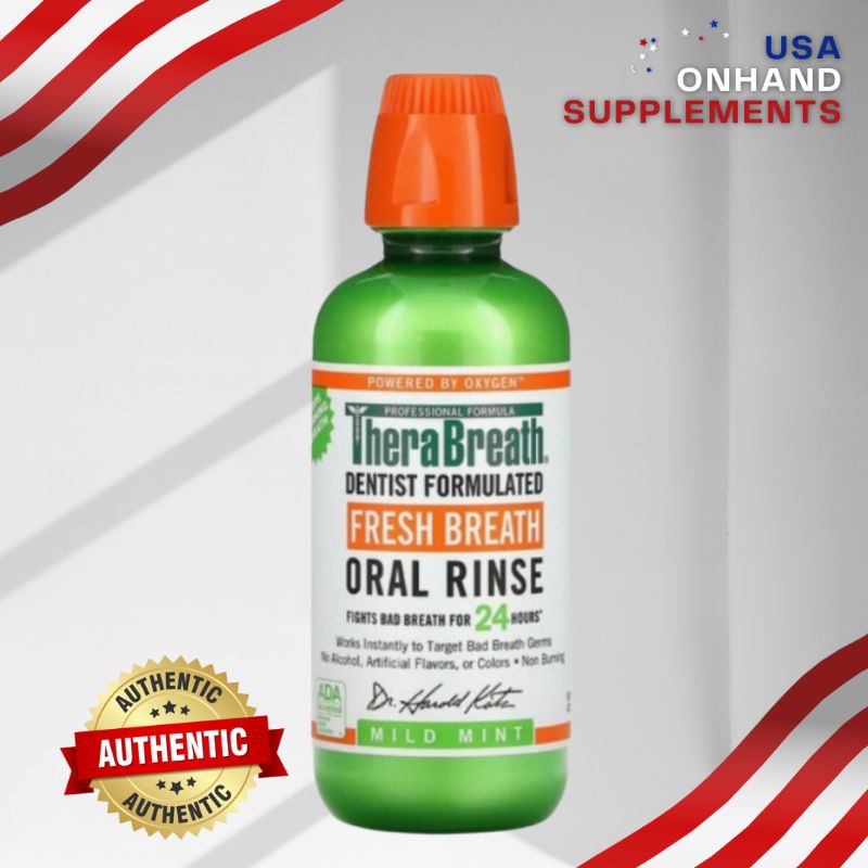 USA Onhand TheraBreath, Fresh Breath Oral Rinse Dry Mouth Anti Cavity Oral Rinse Kids Shopee
