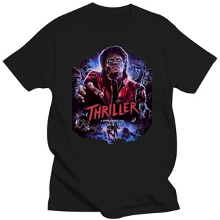 เสื้อยืดแนวสตรีท เสื้อยืด ลาย Michael Jackson Thriller สําหรับผู้ชาย -2666A