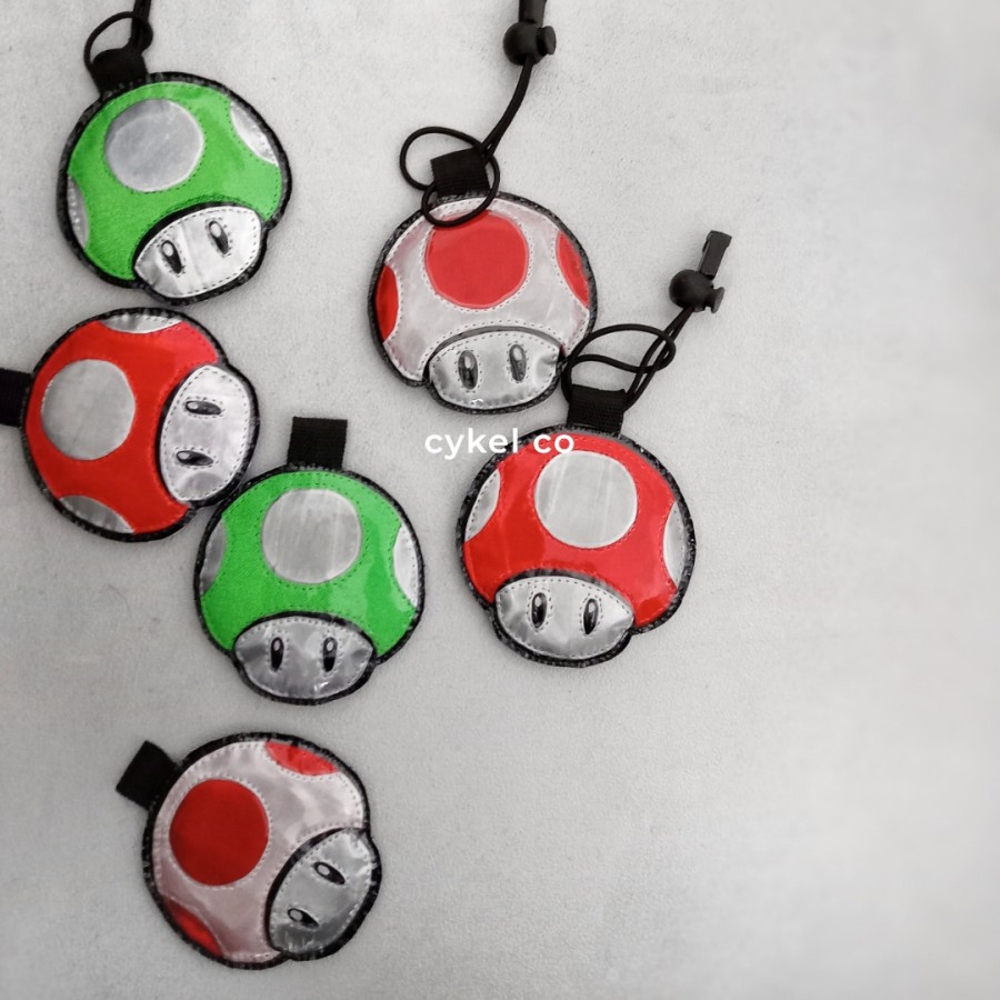 Super mario bros mini mushroom bike reflector ไฟสะท้อนแสงด้านหลัง