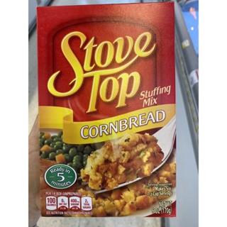 Stove Top Stuffing Mix Cornbread ( Kraft Brand ) 170 G. ผลิตภัณฑ์สำหรับยัดไส้ และ แต่งหน้าอาหาร ( ตรา คราฟท์ )