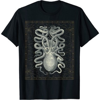 เสื้อยืด พิมพ์ลายปลาหมึก The Krakken - Octopus สไตล์วินเทจ เหมาะกับของขวัญ