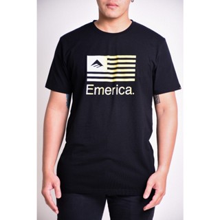 Emerica เสื้อยืด BLK EMTSSM2007 PURE FLAG S/S TEE