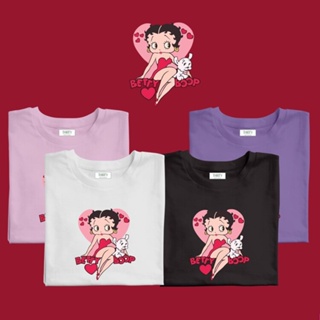 Betty boop  เสื้อยืดUnisex (ผ้าcotton 100% สกรีนชัด สีสด ติดทน)