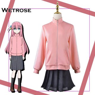 [Wetrose] ชุดเครื่องแต่งกายคอสเพลย์ ชุดยูนิฟอร์ม เสื้อแจ็กเก็ต กระโปรง สีชมพู สําหรับเด็กผู้หญิง